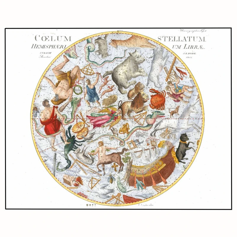 پوستر مدل نقشه آسمانی -طرح رنسانس قرون وسطی 37