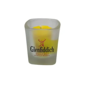 شمع دست ساز مدل لیوانی طرح اسکواچ ویسکی کد MK100