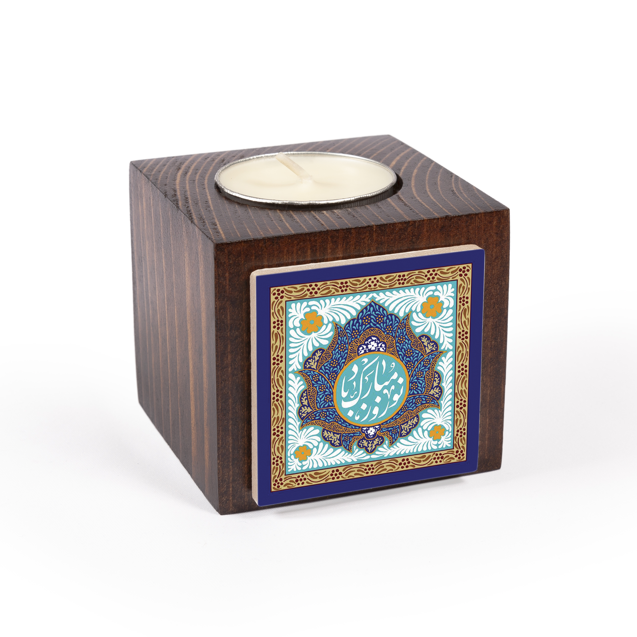 جاشمعی چوبی بیندو طرح نوروز مبارک باد مدل JSHBD145