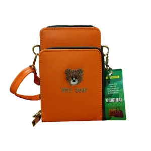 کیف دوشی زنانه مدل سه زیپ تدی