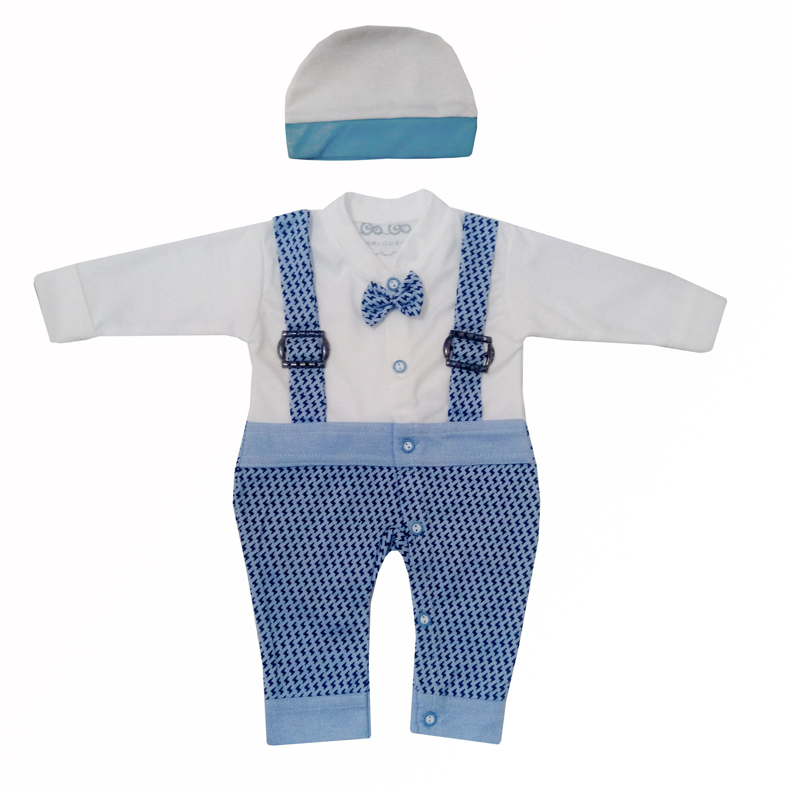 ست سرهمی و کلاه نوزادی کد 001