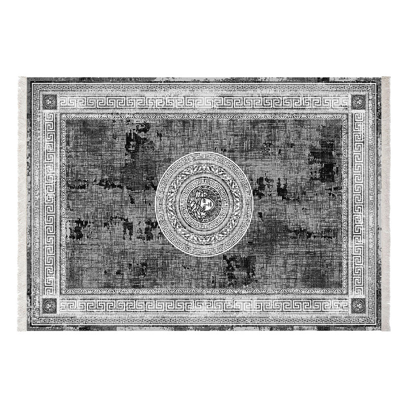 فرش ماشینی زانیس مدل مدرن طرح وینتیج زمینه نوک مدادی