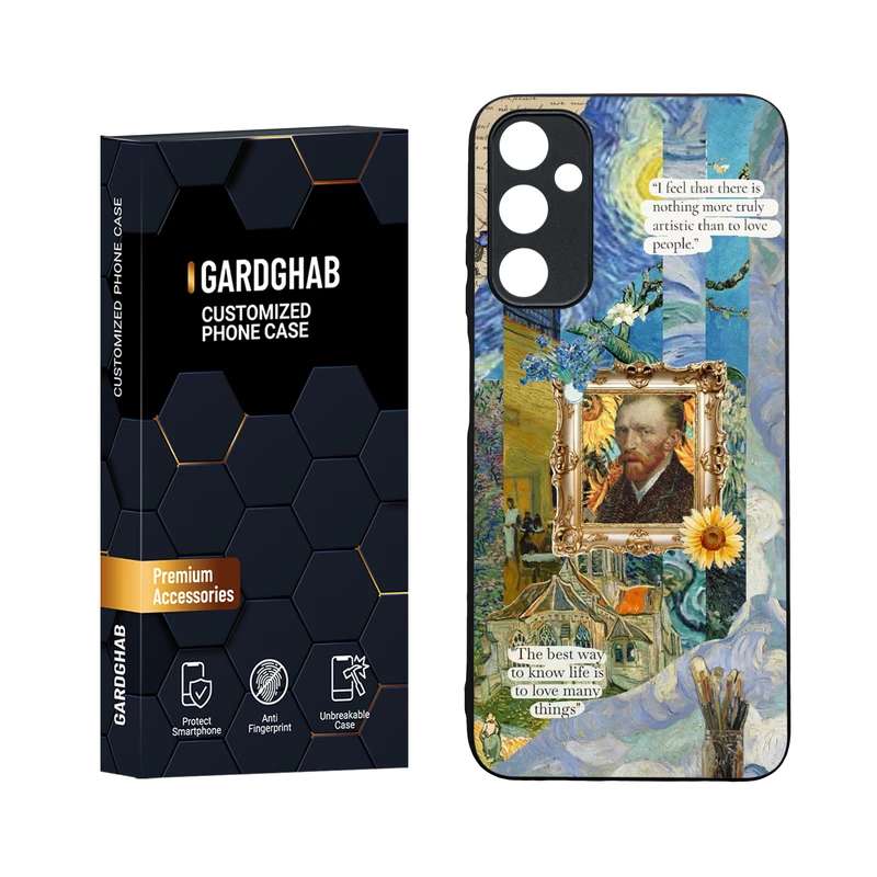 کاور گارد قاب مدل دورژله ای پشت گلس هنری مناسب برای گوشی موبایل سامسونگ Galaxy A05s