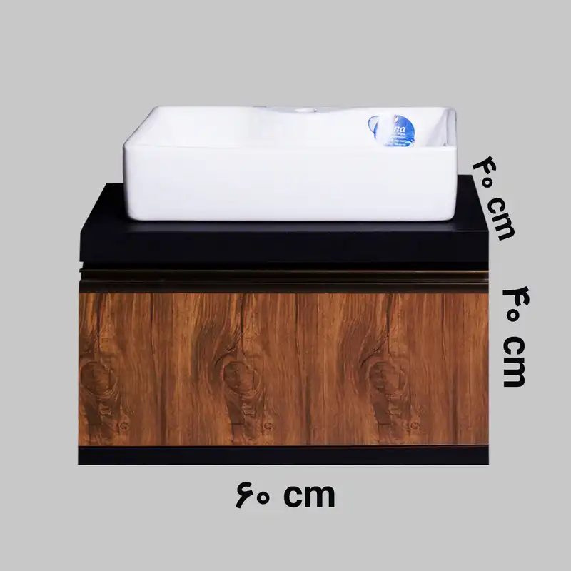 ست کابینت و روشویی مانلی مدل H20 به همراه آینه و باکس