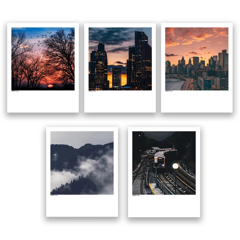 آویز تزیینی عرش مدل فانتزی منظره زیبا کد Asa373 مجموعه پنچ عددی