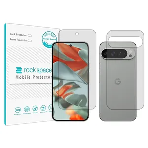 Rock space Resistant model transparent screen protector suitable for the Google Pixel 9 Pro XL mobile phone along with the phone back protector