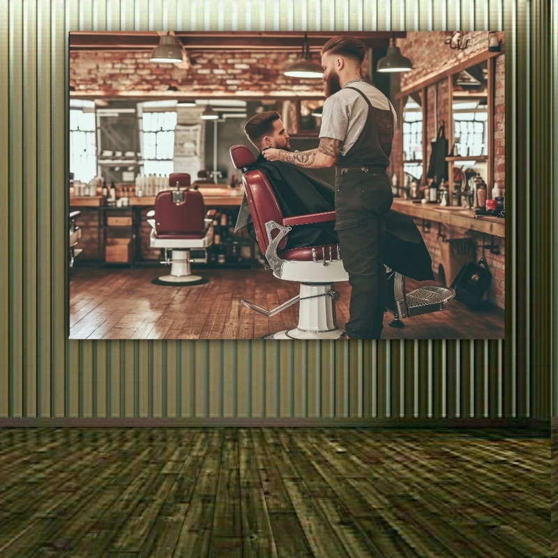 پوستر دیواری طرح آرایشگاه مردانه کد BK1430