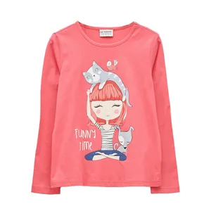 تی شرت آستین بلند دخترانه ال سی وایکیکی مدل 16