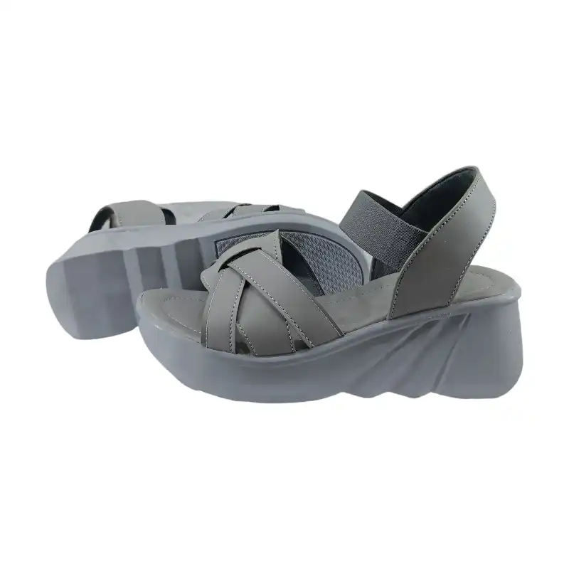 صندل زنانه مدل لژدار طرح آیهان رنگ طوسی