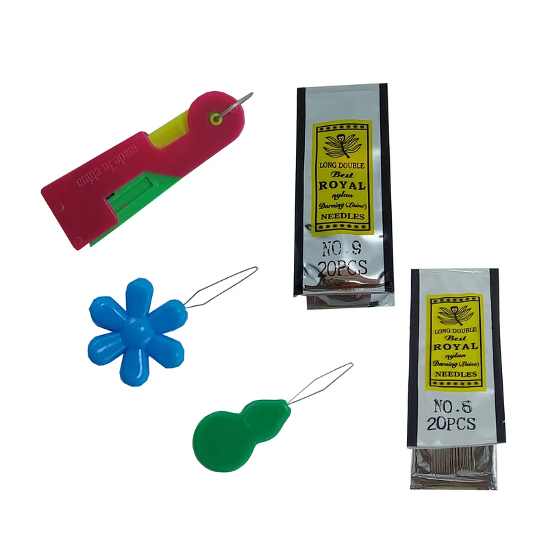 سوزن خیاطی و سوزن نخ کن مدل R001 مجموعه 5 عددی