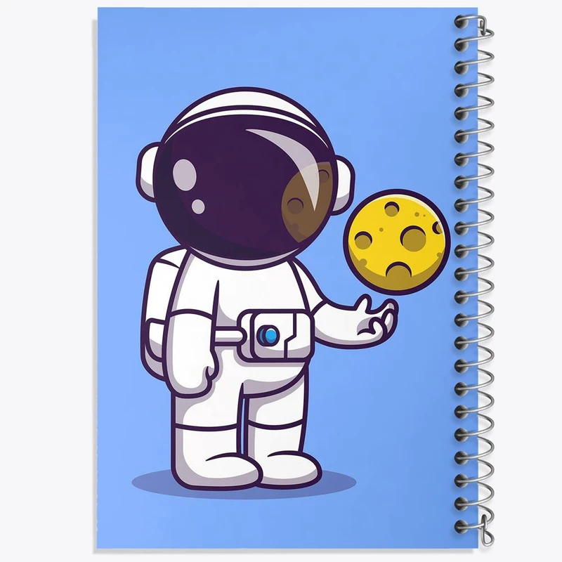 دفتر لیست خرید 50 برگ خندالو طرح فضانورد کد 25113