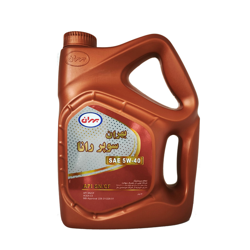 روغن موتور خودرو بهران مدل SAE 5W40 SN حجم 4 لیتر