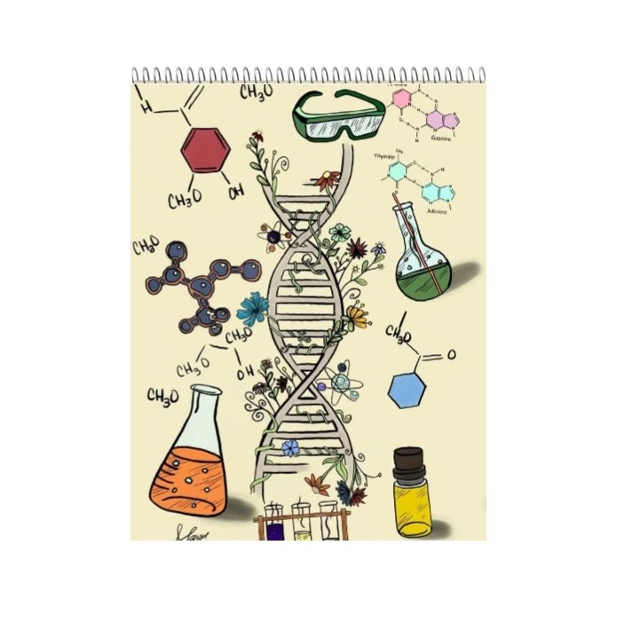 دفتر شطرنجی 100 برگ طرح شیمی کد 9
