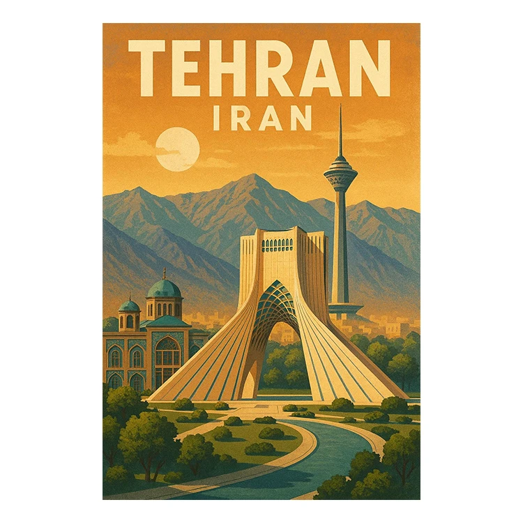 استیکر پارچه و لباس پاد آفرین مدل تهران ایران کد S7501