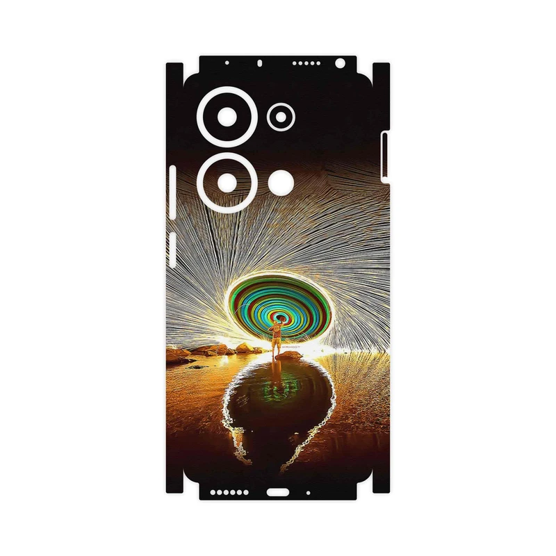 برچسب پوششی ماهوت مدل Night Light Fountain-FullSkin مناسب برای گوشی موبایل شیائومی Redmi Note 13 Pro 4G
