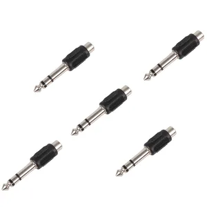 مبدل RCA به بنون 6.35 میلی متری مدل Stereo بسته 5 عددی