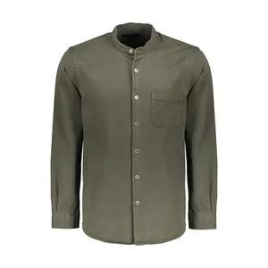 پیراهن آستین بلند مردانه پاتن جامه مدل 102221010138330 کتان رنگ سبز