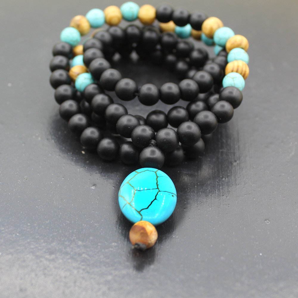 گردنبند مردانه رزالیا مدل فیروزه کد NM-BRP-2