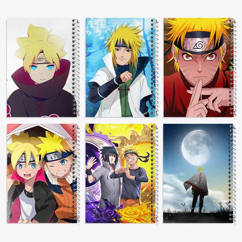 دفتر مشق 50 برگ خندالو طرح انیمه ناروتو کد 662 مجموعه 6 عددی