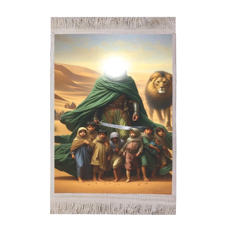 تابلو فرش ماشینی طرح مذهبی امام علی (ع) یاورکودکان کد FR110