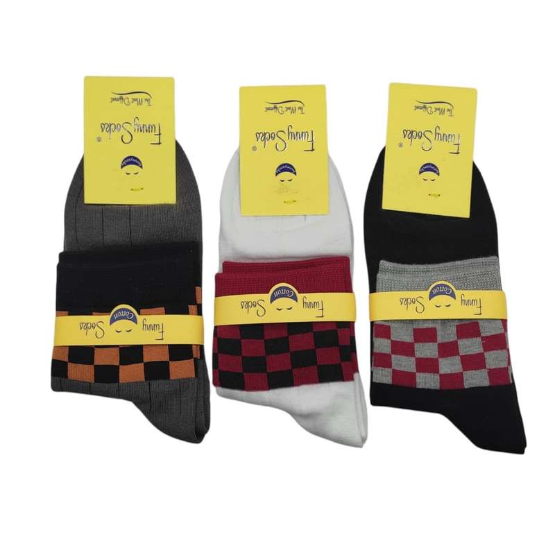 جوراب دخترانه فانی ساکس مدل T6 بسته سه عددی