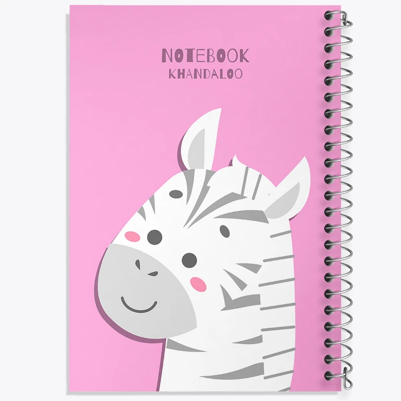 دفتر مشق 100 برگ خندالو طرح گورخر کیوت کد N1090