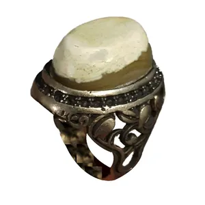 انگشتر نقره مردانه مدل عقیق سلیمانی حجر بحری 