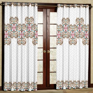 پرده مدل مخمل پانچی کد 1864T2 سایز 200x140 سانتی متر