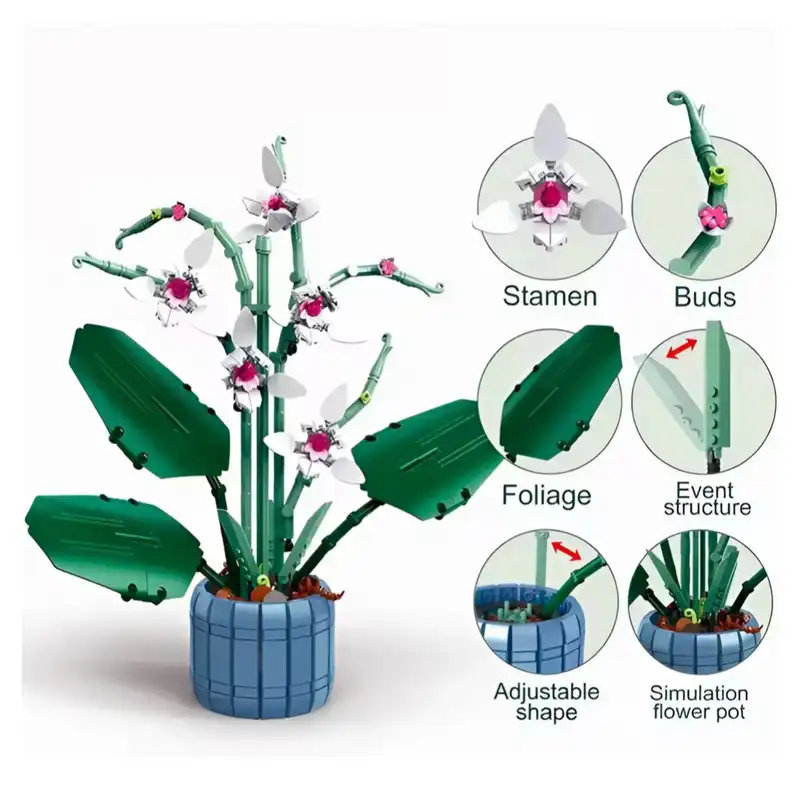 ساختنی FLOWERS مدل گل ارکیده کد 01