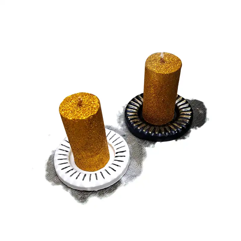 جاشمعی مدل بشقاب طرح خورشید