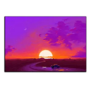 تابلو شاسی بکلیت طرح غروب آفتاب و جاده مدل SH-S5413