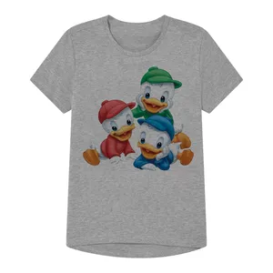 تی شرت آستین کوتاه پسرانه مدل پسران اردک کد SH26 رنگ طوسی