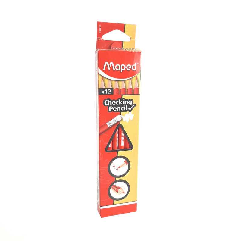 مداد قرمز مپد مدل Checking Pencil بسته 5 عددی مداد قرمز مپد مدل Checking Pencil بسته 5 عددی