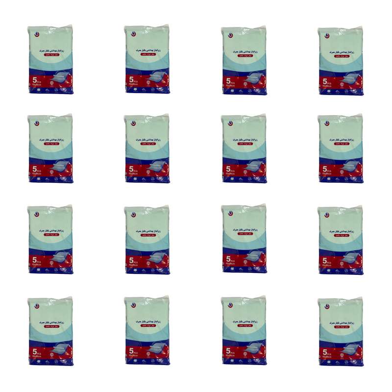 زیر انداز بهداشتی یکبار مصرف بیمار مدل آنتی باکتریال مجموعه 16 عددی