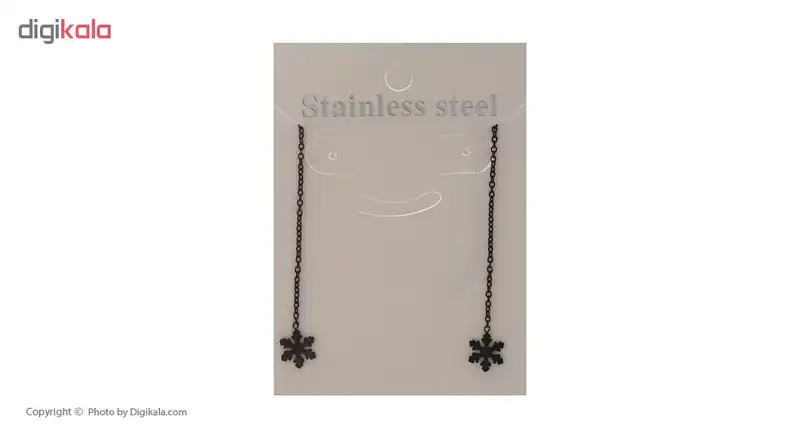 گوشواره بخیه ای زنانه مدل برف کد SH516