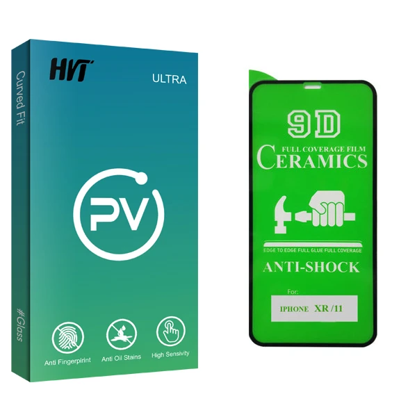 محافظ صفحه نمایش 9D اچ وی تی مدل PV glass مناسب برای گوشی موبایل اپل iphone XR / 11