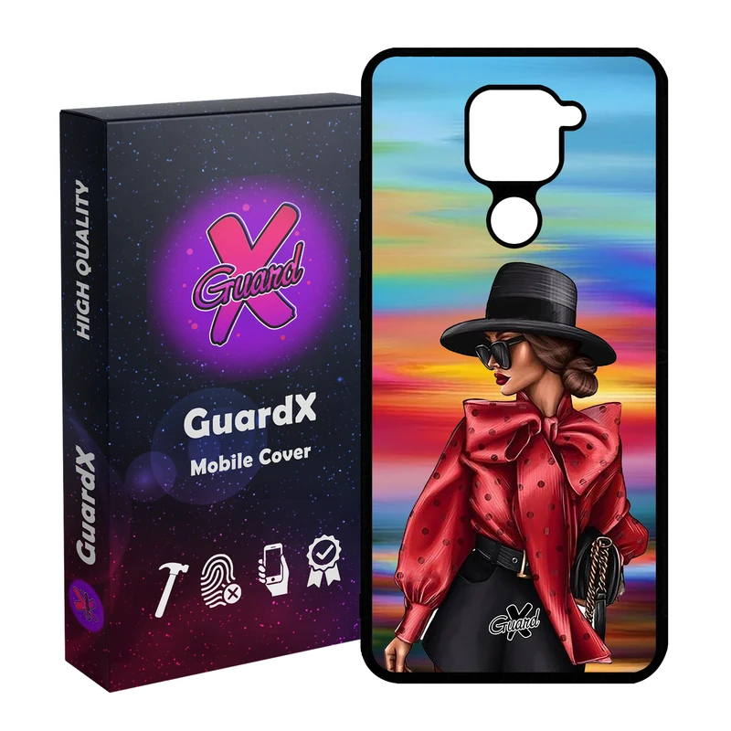 کاور گارد ایکس طرح Girl مدل Glass10086 مناسب برای گوشی موبایل شیائومی Redmi Note 9