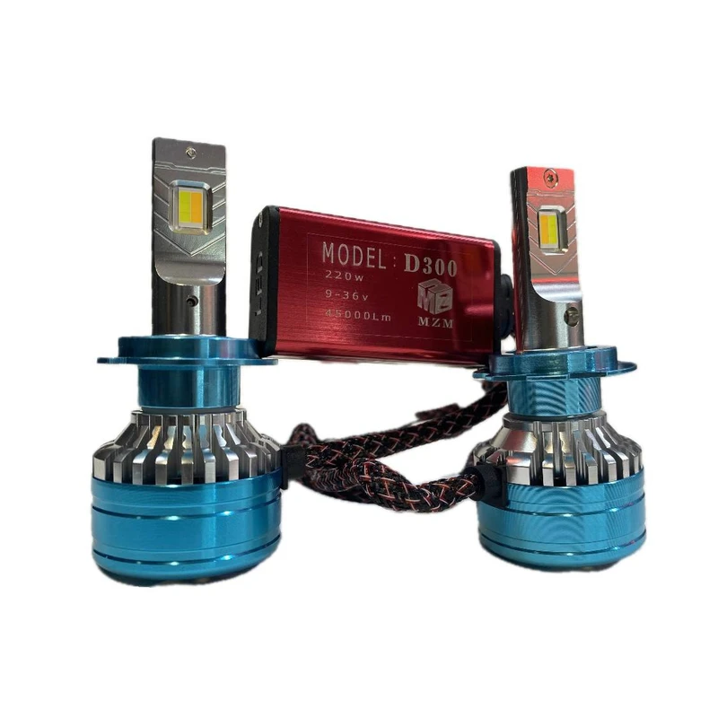 هدلایت ام زد ام مدل D300 NEW دورنگ پایه H7 بسته 2 عددی
