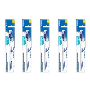 مسواک پنبه ریز مدل Sun Flower با برس متوسط مجموعه 5 عددی  