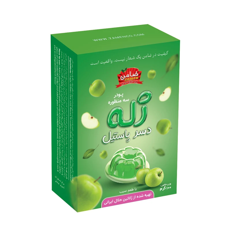 پودر ژله سیب ضامن - 100 گرم