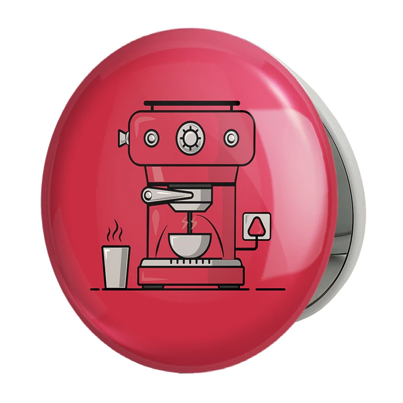 آینه جیبی خندالو طرح دستگاه قهوه ساز مدل تاشو کد 27622 