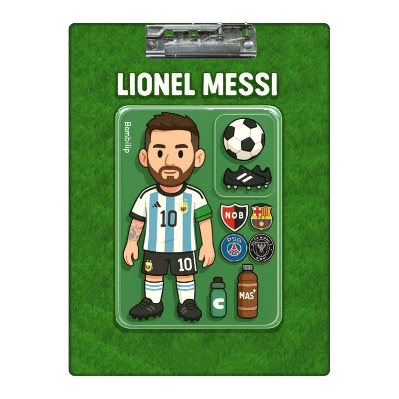 تخته شاسی طرح کیمدی فوتبالیست مسی کد 3474624 سایز A4