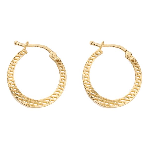 گوشواره طلا کم اجرت 18 عیار زنانه گلدم مدل E-2311014