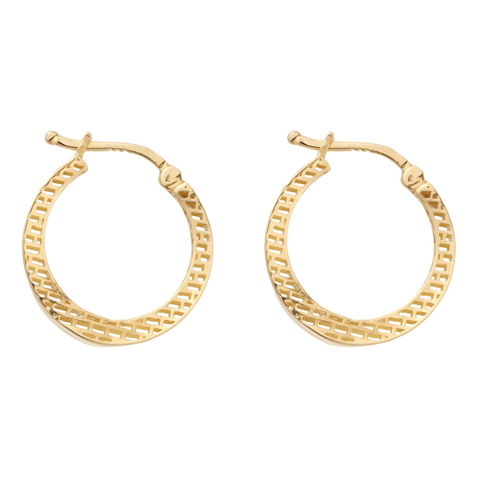 گوشواره طلا کم اجرت 18 عیار زنانه گلدم مدل E-2311014 -  - 1