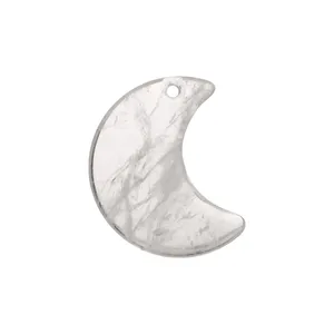 آویز گردنبند زنانه مدل کریستال کوارتز تراش ماه