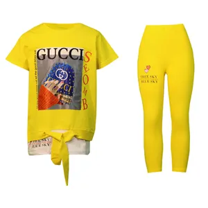 ست تی شرت و شلوار دخترانه مدل دست 13