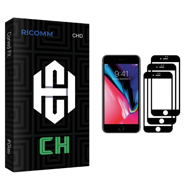 محافظ صفحه نمایش ریکام مدل CH مناسب برای گوشی موبایل اپل iPhone 7 Plus بسته سه عددی
