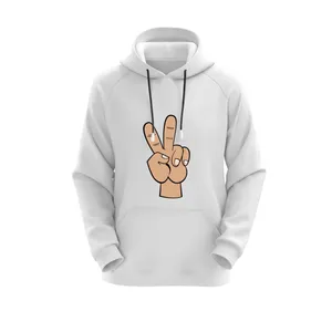 هودی زنانه مدل دست کد J180 رنگ سفید