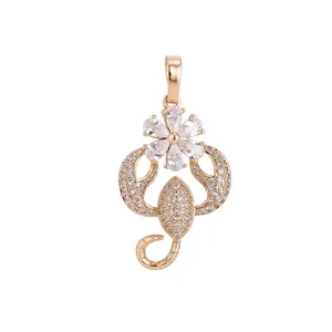 آویز گردنبند طلا 18 عیار زنانه قیراط طرح عقرب کد GH2596