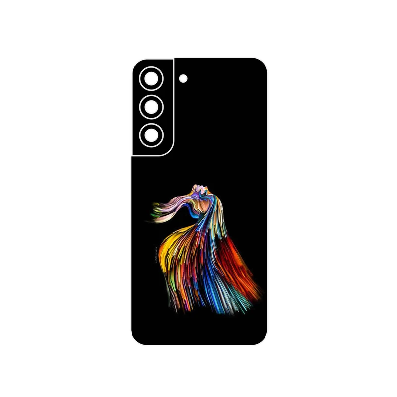 برچسب پوششی ماهوت مدل Rainbow Hair Digital Art مناسب برای گوشی موبایل سامسونگ Galaxy S22 5G